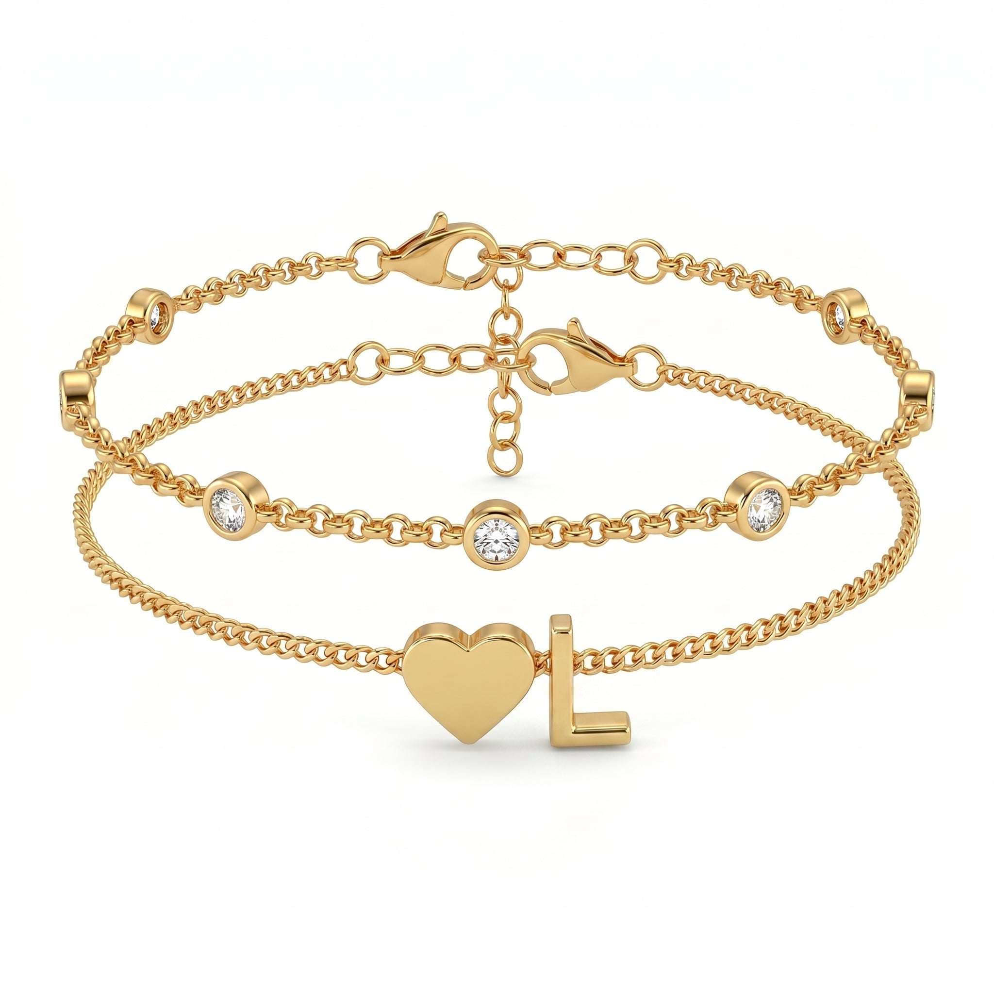 Bracelete de Iniciais "Amor"