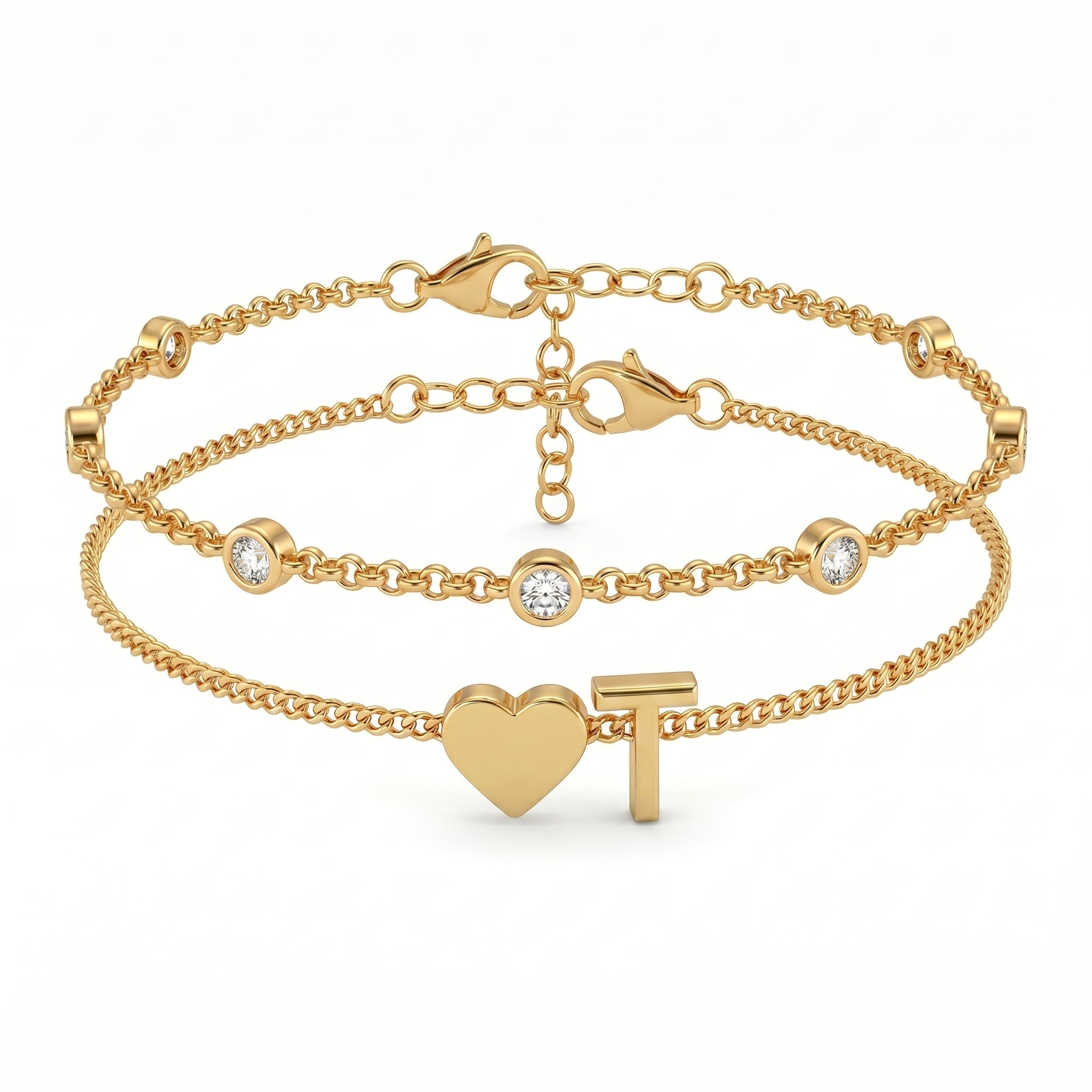 Bracelete de Iniciais "Amor"