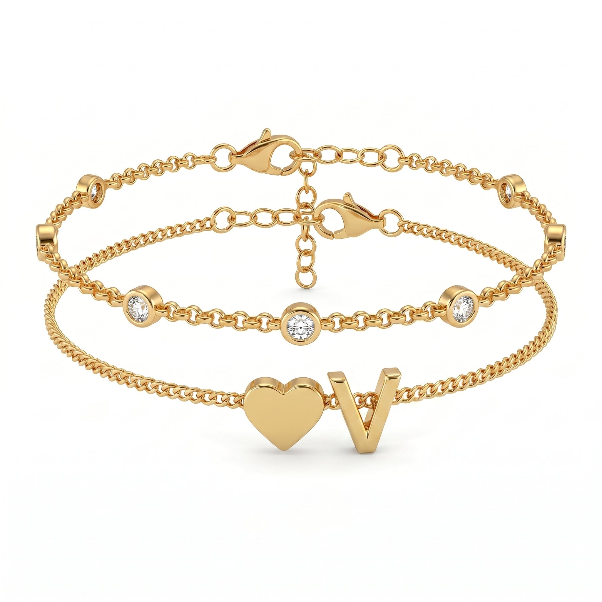 Bracelete de Iniciais "Amor"