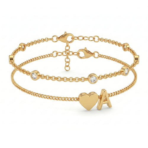 Bracelete de Iniciais "Amor"