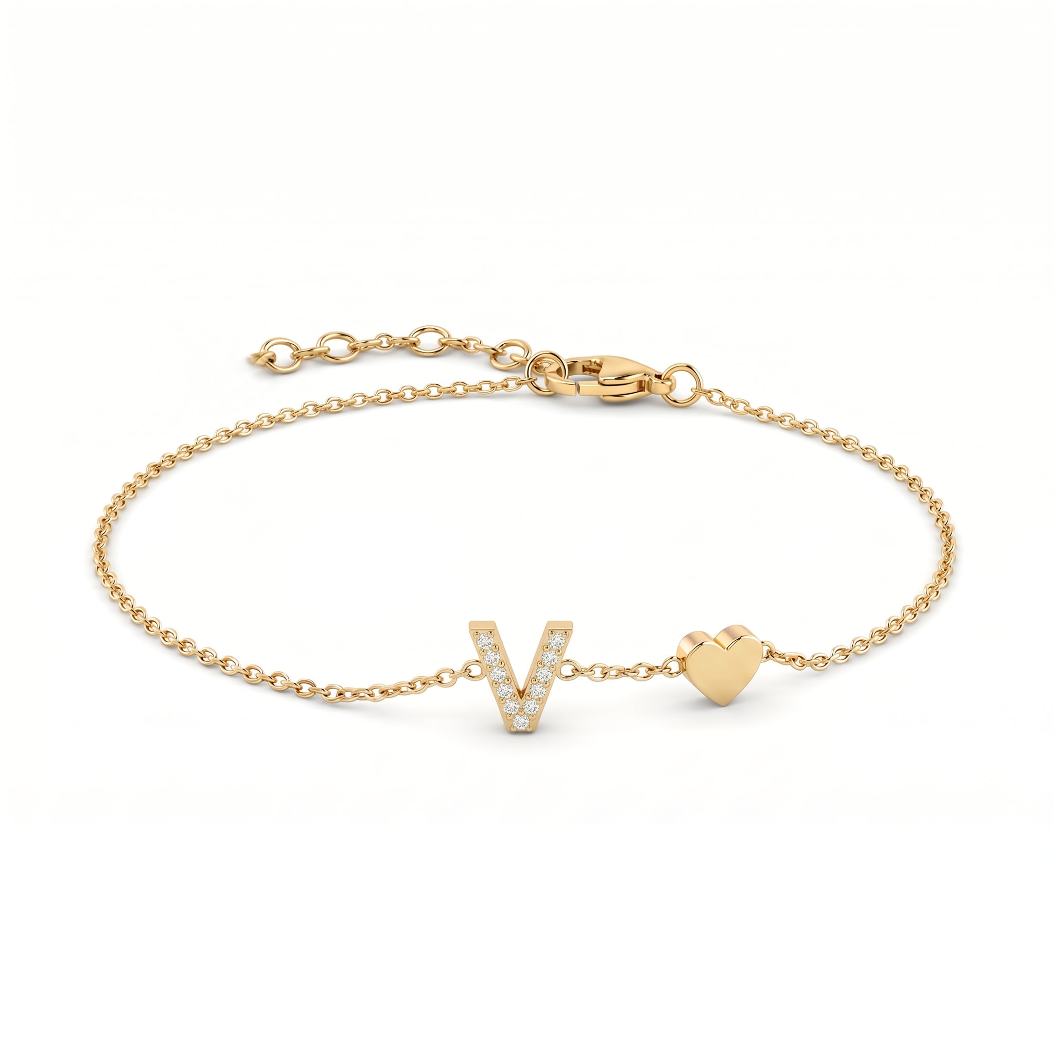Pulseira de Charms Inicial