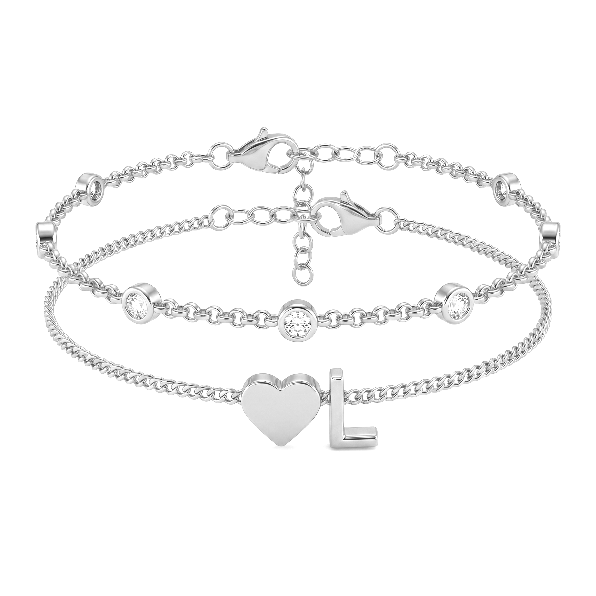 Bracelete de Iniciais "Amor"