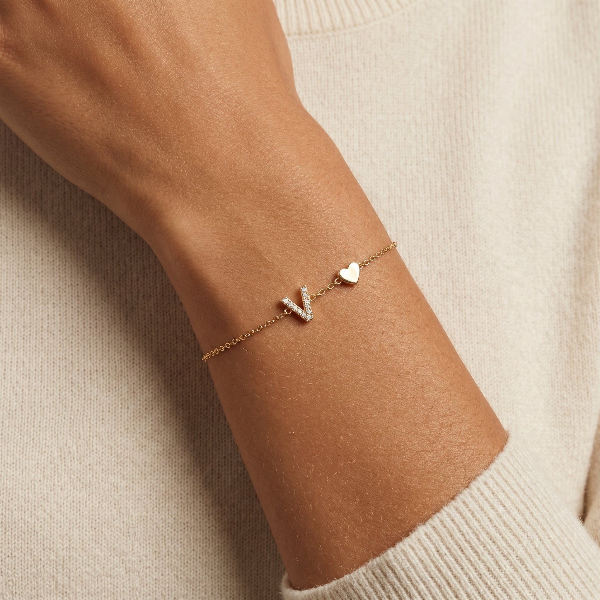 Pulseira de Charms Inicial