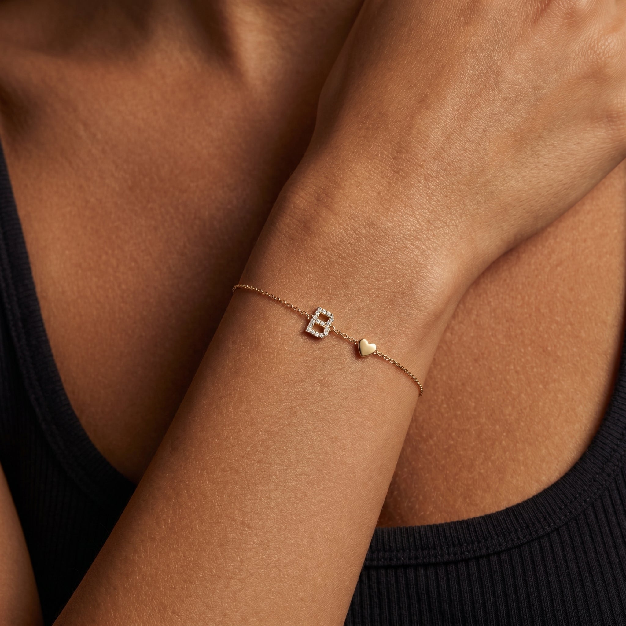 Pulseira de Charms Inicial