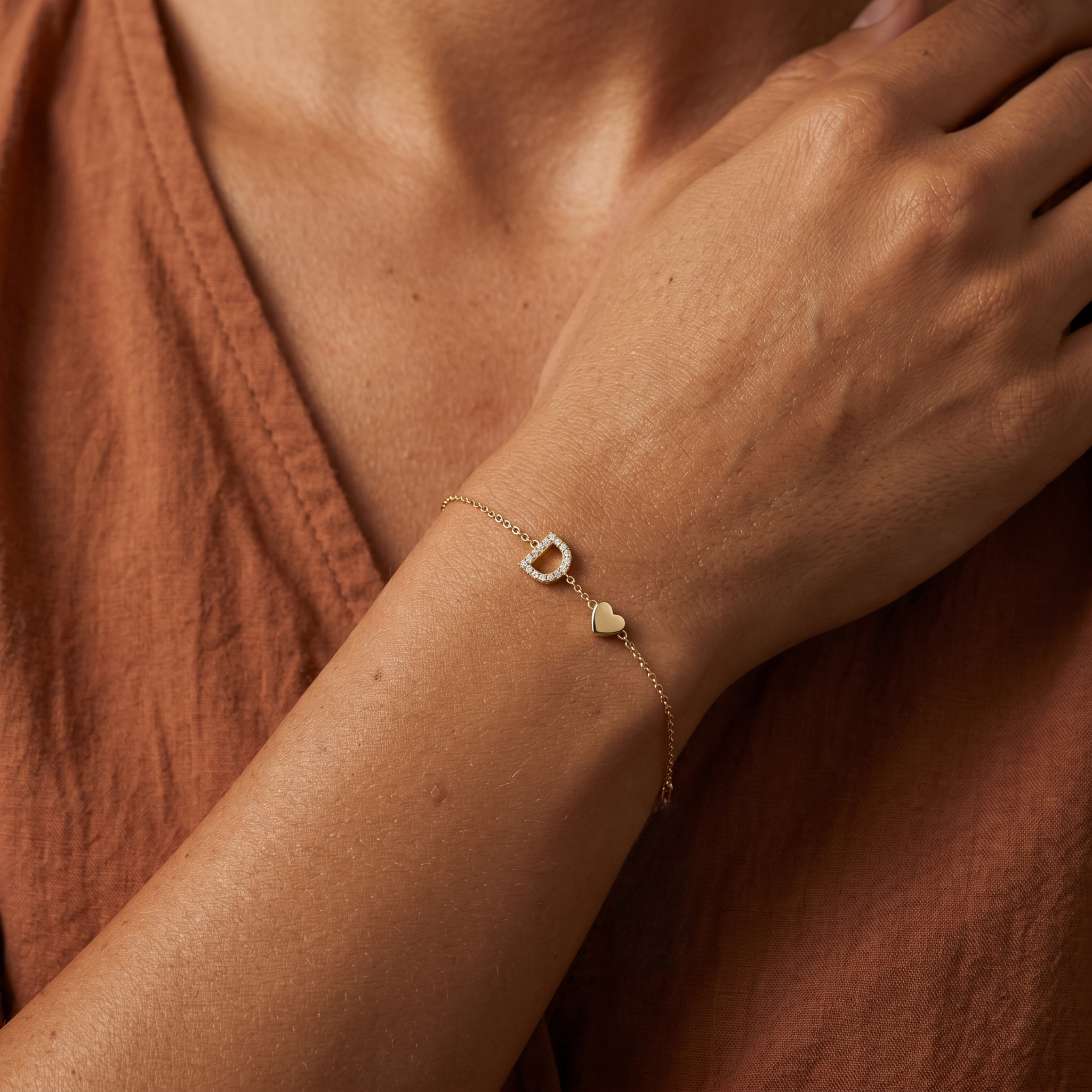 Pulseira de Charms Inicial