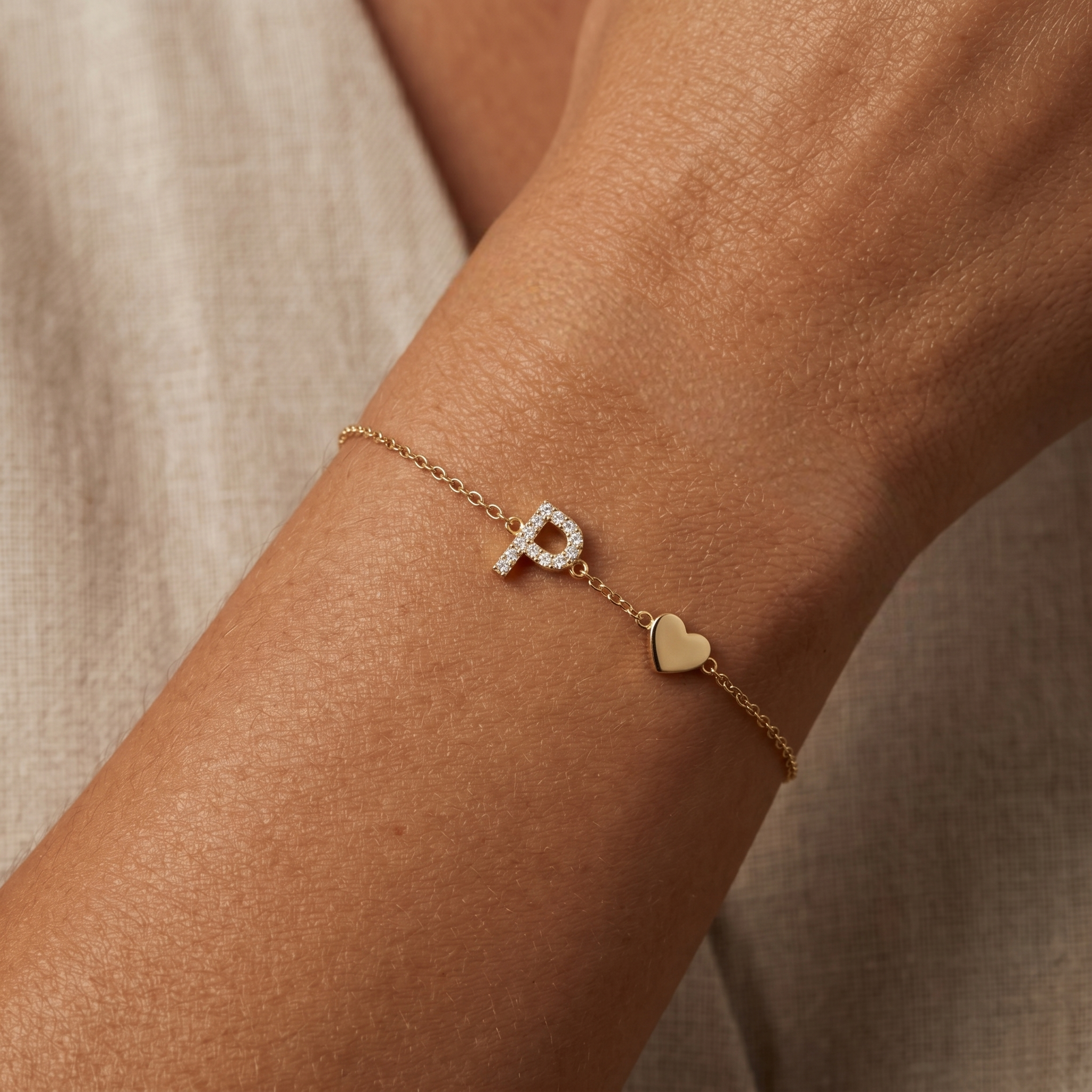 Pulseira de Charms Inicial